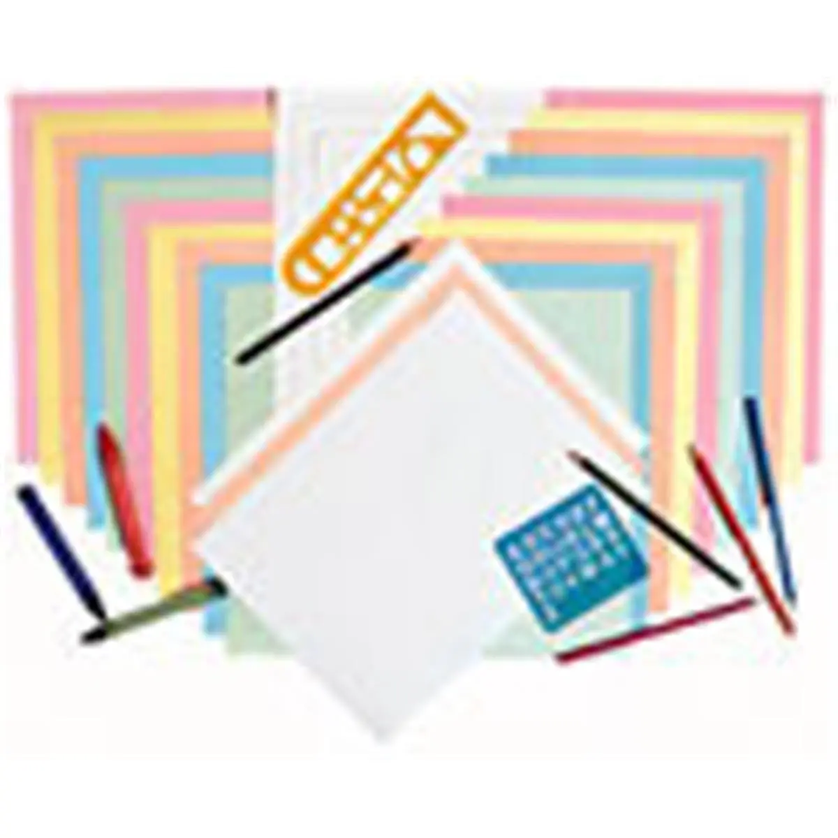Pacon Unruled Canary Orange & Plain White Recyclable Newsprint Sheets - 12"x18" Blank Pages Paper with Smooth Finish, Office Stationery for Computers & Office Equipment Use, Classroom