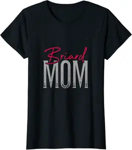 Womens Briard mom dog dogs dog mom clothing briard accessories T-Shirt - Farhadheid Shop 46B09PDGSDBG