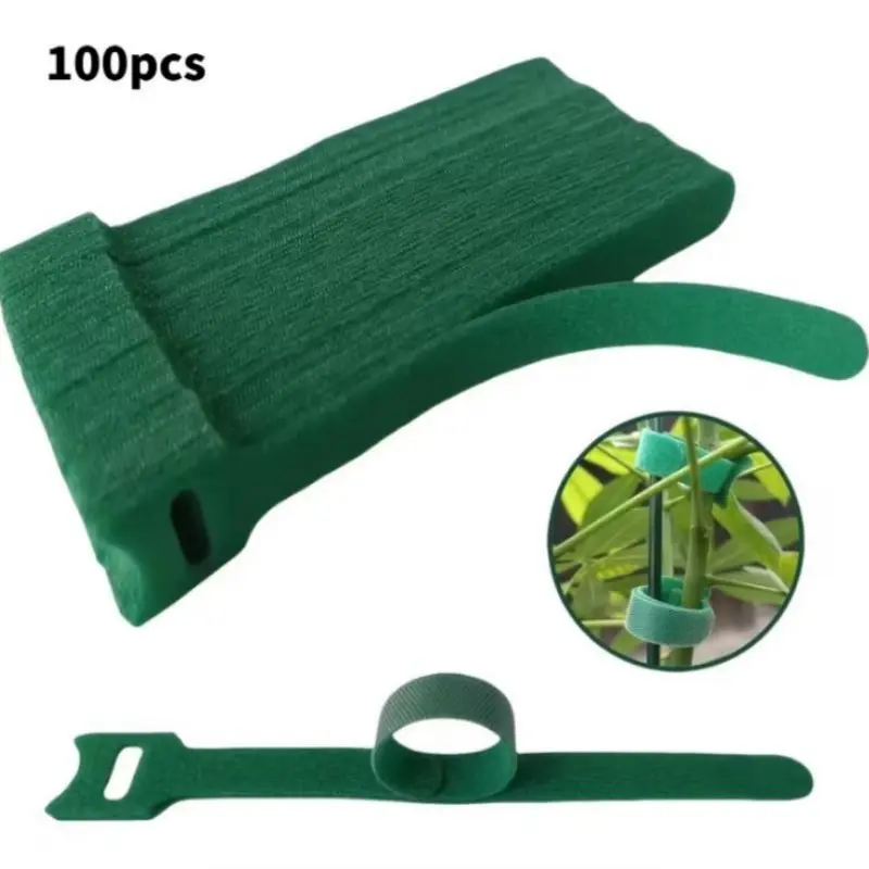 100 Reusable Adjustable Design Non-Slip Nylon Plant Ties, Ideal for Climbing Plants Support and Garden Maintenance, Garden Essential, Plant Support Tool, Garden Supplies