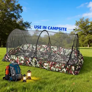 Outdoor Mosquito Tent, Camouflage Style, Ventilated Design, Single Person Camping/hiking, Ideal for Outdoor Activities