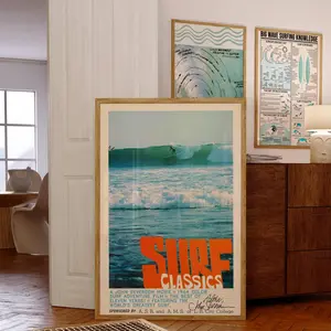 Surfer magazine poster, coastal cowgirl, surfs up print, beachy room decor, retro surfing photography, surfboard, east coast print