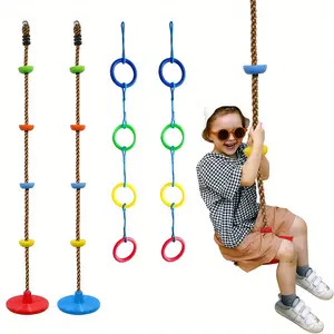 Mixed Color Rings PE Polished Swing Climbing Set - Hand Grip Outdoor Fitness & Entertainment Toy - Indoor & Outdoor Playground Equipment