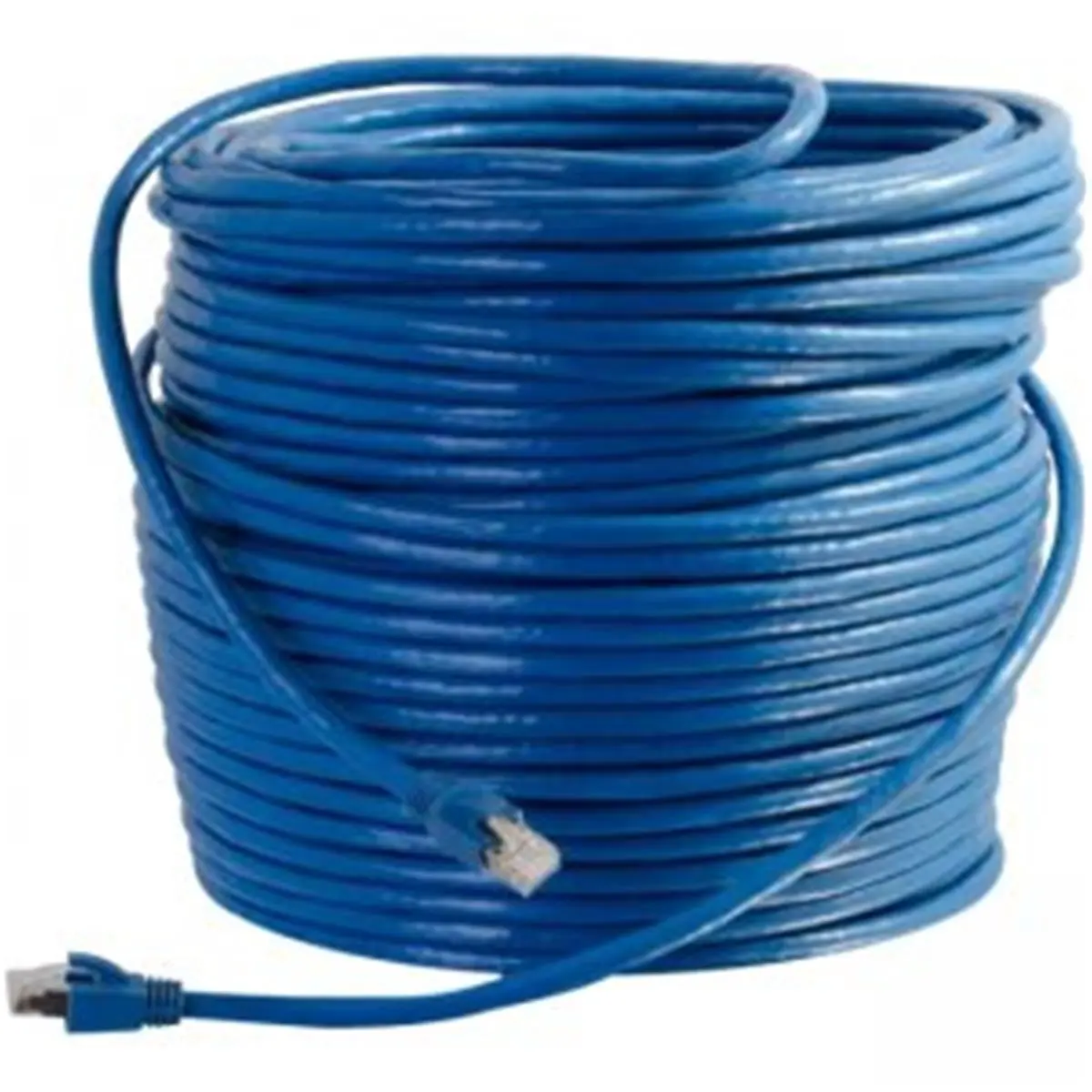 212 MAIN 200ft Cat6 Blue Solid Shielded Ethernet Patch Cable, High-Speed Ethernet Data Transmission Cable with RJ45 Ends and Secure Connectors