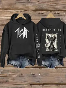 Sleep Token Hoodie 2 sides and left sleeve Print Logo Take Me Back To Eden Hoodie sweatshirt Style 2FS