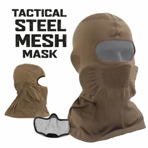 Tactical Balaclava with Steel Mesh Outdoor Shooting Protective Mask