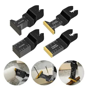 18Counts Heavy Duty Titanium Oscillating Saw Blades Set – Multi-functional Cutting Blades, Quick Installation & Removal Tool for Woodworking, Perfect Hardware Power Tools Accessories.