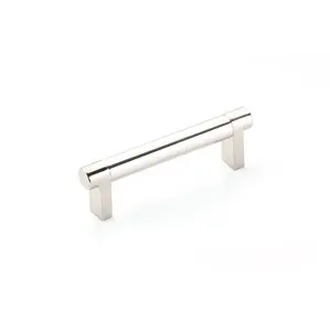 Emtek Select Cabinet Pull C-C , Rectangular Stem , Knurled Bar