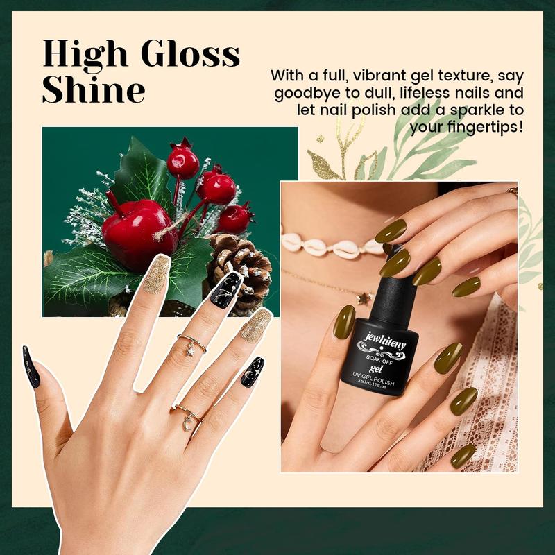 JEWHITENY 23PCS Gel Nail Polish Set 20 Colors Long Lasting Christmas Beauty Products for Salon at Home with Base Coat & Top Coat JEWHITENY 23PCS Gel Nail Polish Set 20 Colors Long Lasting Christmas Beauty Products for Salon at Home with Base Coat & Top Coat