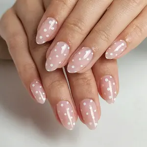 Pink Polka Dots Press-on nails