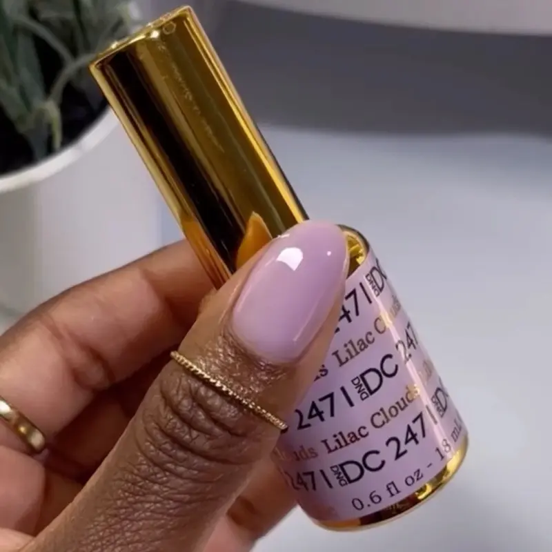 DND DC 2471 LILAC CLOUDS Gel and Lacquer Duo nail care nail art sheer gel spring easter color