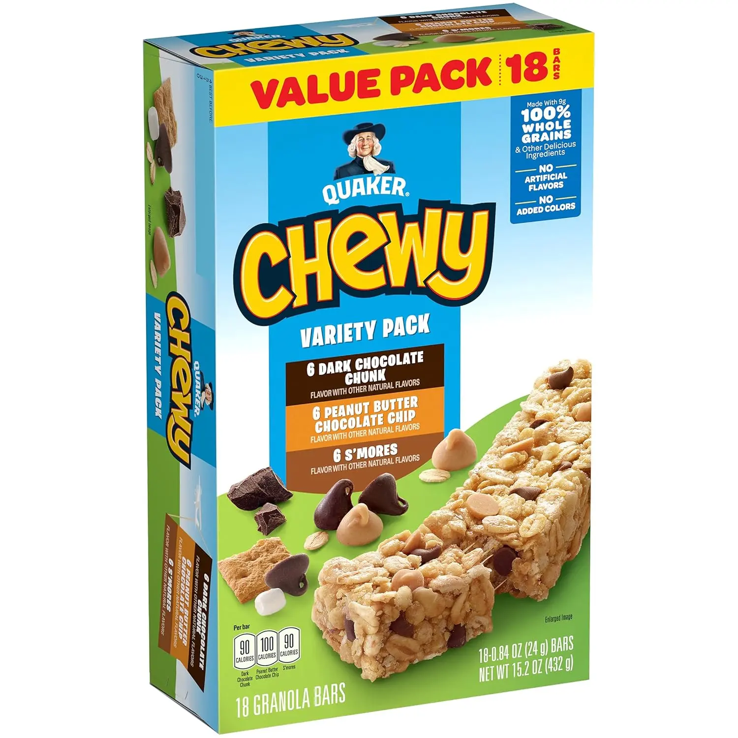 Quaker Chewy Granola Bars, Variety Pack, 18 Count Quaker Chewy Granola Bars, Variety Pack, 18 Count