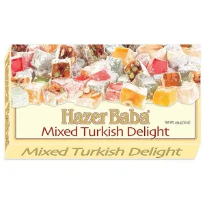 HazerBaba Famous Fresh Mixed Turkish Delight Soft Chewy Candy As You See On The Videos 16 oz 454 Gr