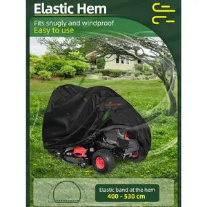 Waterproof 420D Polyester Oxford Riding Lawn Tractor Cover  54" Durable Mower Protection Cover