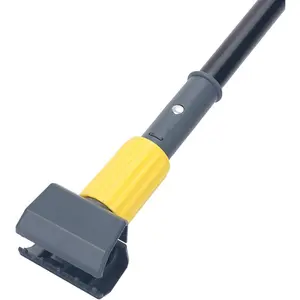 Metal Mop Handle, 58" Industrial, Heavy Duty, with Jaw Clamp, for Wet Gripper Mops Head Replacement, for Floor Cleaning