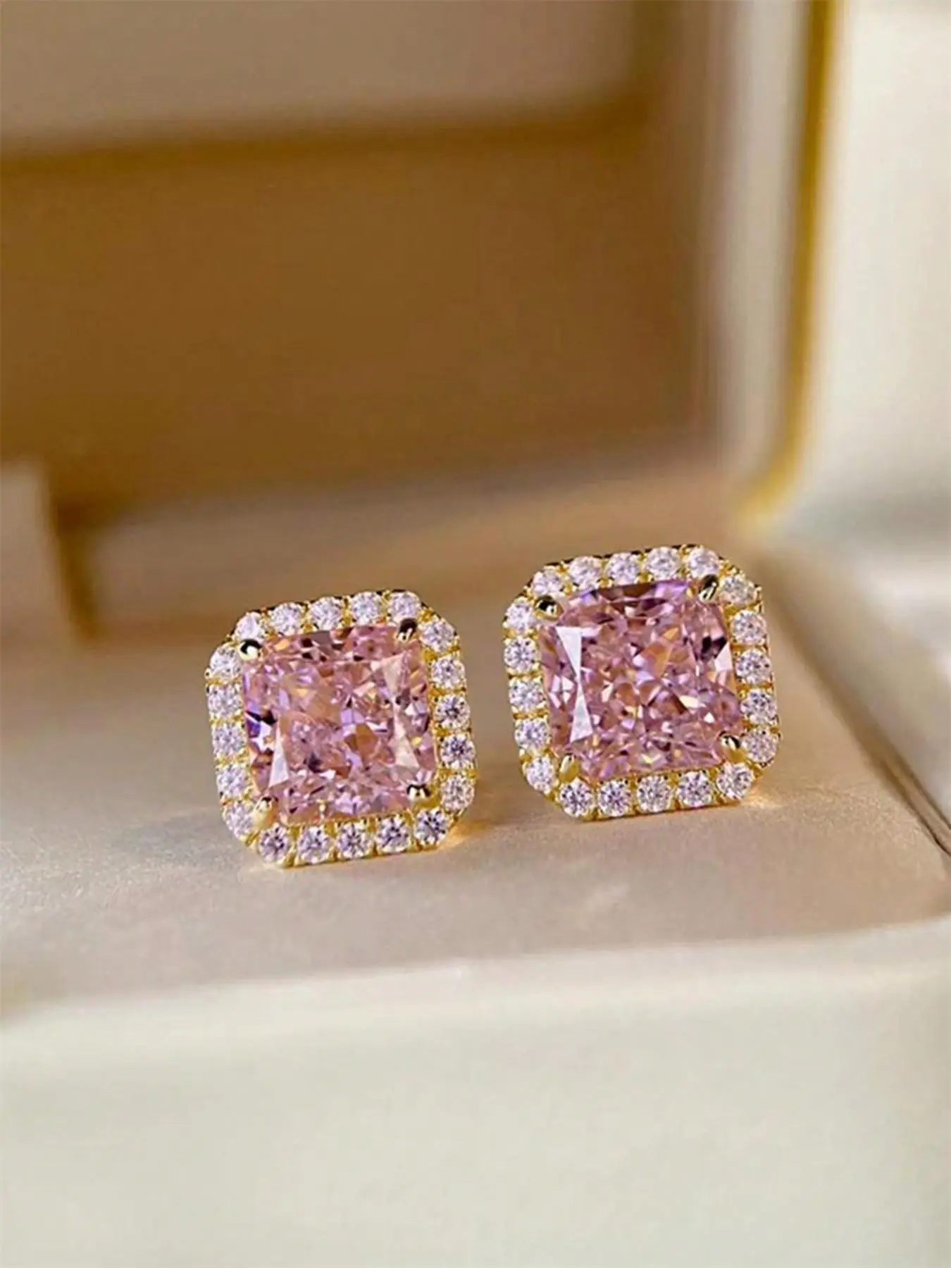 Fashion Elegant Rhinestone Decorated Stud Earrings, Casual Jewelry for Women, Trendy Accessories for Party and Daily Life