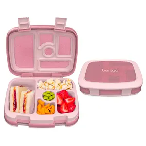 Bentgo Kids Glitter Lunch Box - Reusable Bento Lunch Box, 5 Portion-Perfect Compartments, Meal Prep Containers