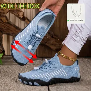 Women’s Wide Toe Box Breathable Quick-Dry Water Shoes, Non-Slip Barefoot Aqua Sneakers, Lightweight Comfort Footwear for Hiking, Camping, Beach, Pool, River Trekking & Running, Ideal for Wide Feet & All Water Activities