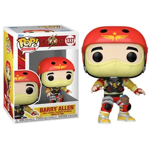 Funko Pop! Barry Allen Homemade Suit, The Flash Movie 1337 Vinyl Figure in PopShield Protector