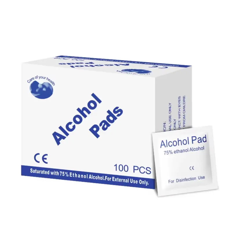 Eco-Friendly 75% Ethanol Non-Woven Prep Pads & Alcohol Wipes