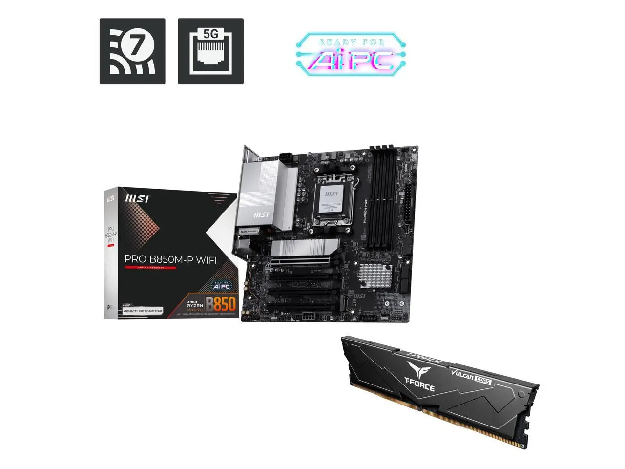 MSI PRO B850M-P WiFi Bundle - Motherboard & 16GB Memory Kit MSI PRO B850M-P WiFi Bundle - Motherboard & 16GB Memory Kit
