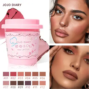 Mini Candy 12-Piece Matte Lipstick Set, Long-Lasting Waterproof, Multifunctional Blush & Lipstick, Perfect Gift for Women, Makeup