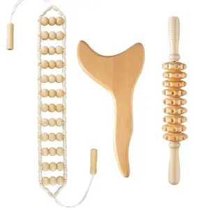 3 Pack Wood Therapy Massage Tools Lymphatic Drainage Massager for Body Shaping