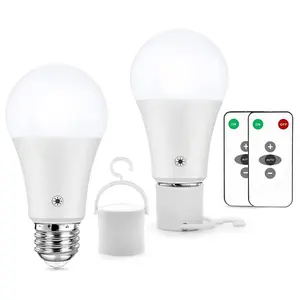 Rechargeable LED Bulb, E26/E27 Dimmable LED Bulb with Remote Control, Smart LED Bulb for Home, Bedroom, Living Room, Kitchen, Dimmable LED Lights