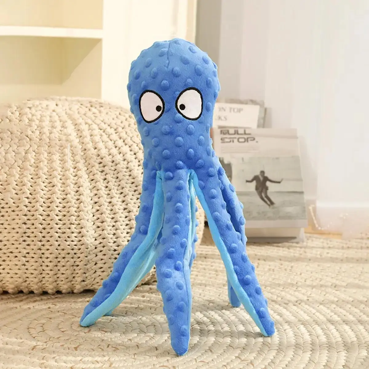 Octopus Shaped Pet Plush Toy, Durable Animals Shaped Dog Squeaky Plushies, Interactive Pet Chew Toy for Dogs & Cats, Pet Supplies for Indoor Outdoor,