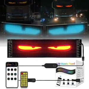 Devil Eyes for Car - Flexible LED Eye Light for Truck Windshields DIY Personalized Dynamic LED Big Eye Lamp for Vehicle Window