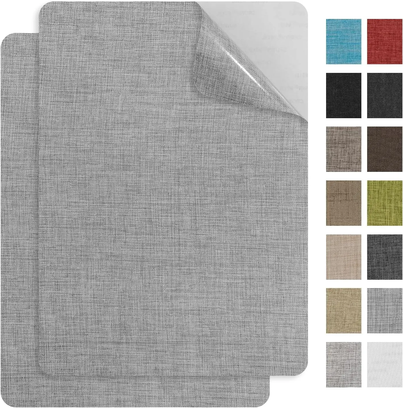 2 count 8 * 11Inch Couch Patches Repair Fabric, Self-Adhesive Couch Repair Patch with  Glue, Repair Patch for Sofa, Tote Bags,  Seats, Furniture,Etc(Grey)