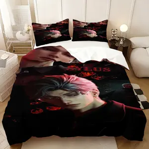 3-piece SYLUS themed bedding set. Stylish, trendy, unique, lightweight and soft. Includes 1 duvet cover and 2 pillowcases, comforter not included. Perfect for bedroom, home and dorm decor, suitable for all seasons.