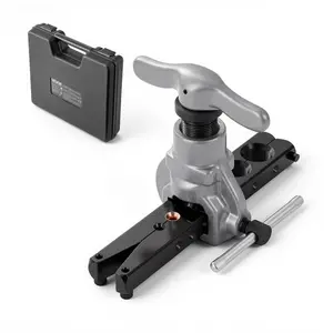 VEVOR Flaring Tool HVAC, 45 Eccentric Single Flaring Tool for 3/16 - 3/4 Copper Aluminum Tubes, Copper Pipe Flare Tool Kit for Refrigeration Air Conditioner Repair - Toolbox Included