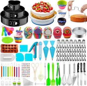 Mega Cake Decorating Supplies,493 PCS Cake & Cupcake Decorating Kit