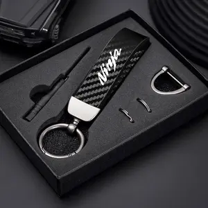 Car Carbon Fiber Style Keychain Microfiber Leather Key Chain For Kawasaki Z400 Z900 Z800 Z750 Z1000 Z650 Z300 ZX10R ZX6R ER6N