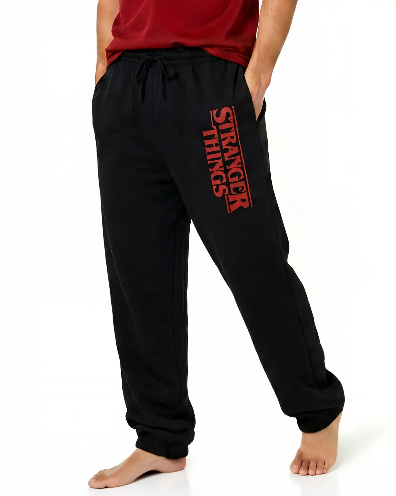 Stranger Things Men's TV Show Original Logo Adult Loungewear Pajama Pants