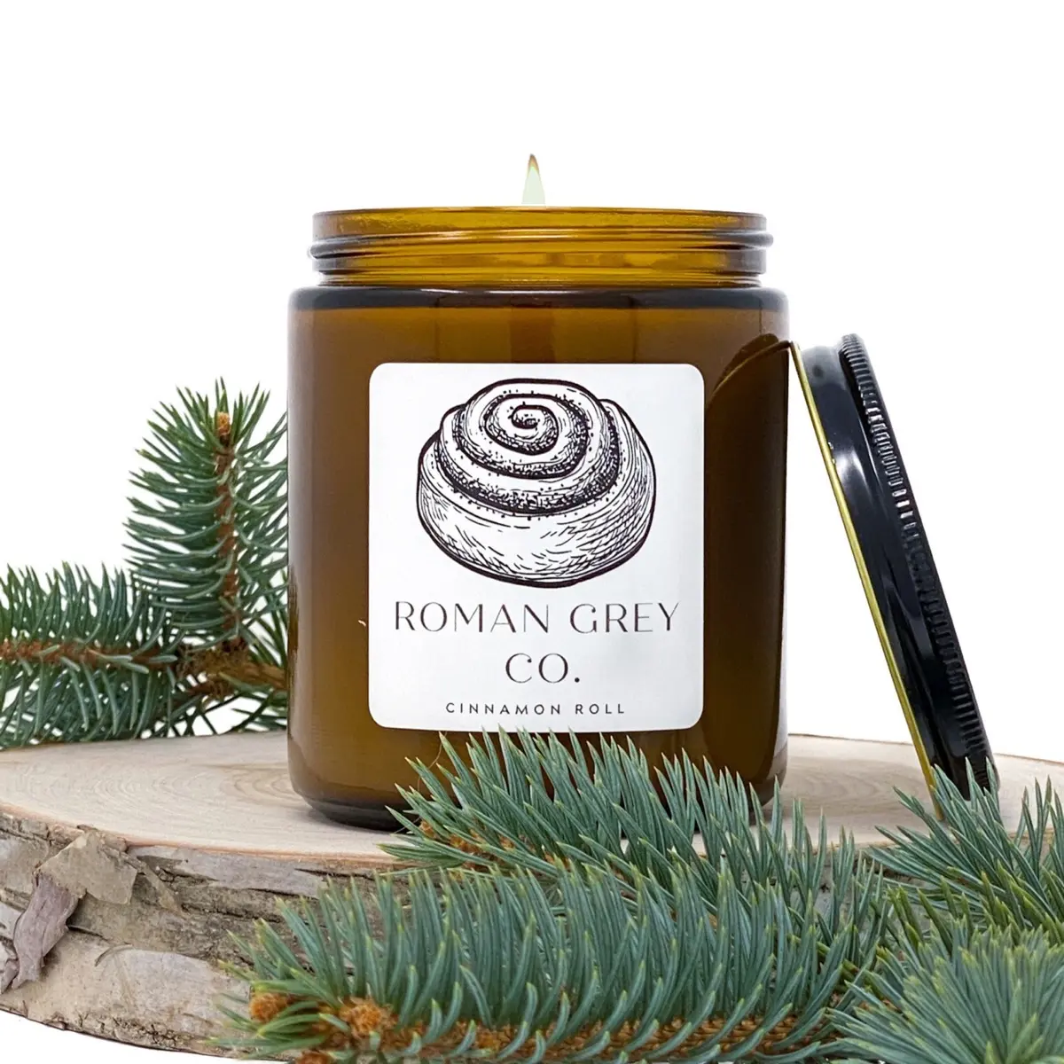 CINNAMON ROLL 8OZ SOY CANDLE