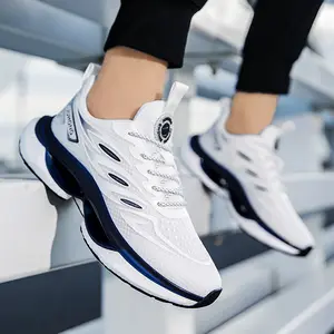 Summer-Ready Men's Sneakers - Lightweight, Breathable Fabric, Striped Non-Slip Casual Shoes with Stability Support Training Runner