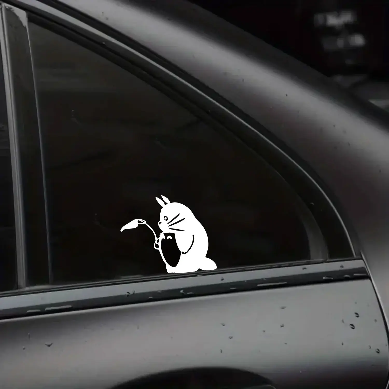 Forest Spirit Totoro Sticker, Cute Nature Creature Decal, Kawaii Anime Inspired Vinyl Sticker, Whimsical Woodland Laptop Sticker, Waterproof Car Window Decal