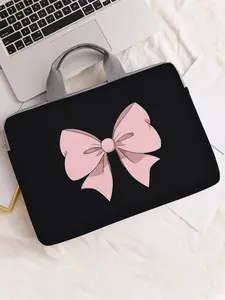 Butterfly Print Notebook Bag, Soft Laptop Sleeve, Tablet Case, Zipper Storage Pouch, Casual Style, All Seasons, Laptop Bags, No Ca Prop 65