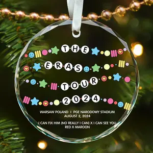 Custom Tour 2024 Ornament, Custom Song Lyrics Tour Ornament, Christmas Tour Ornament, Custom Your City Tour Ornament (Please note the name or image you want to customize or send it to me via message)