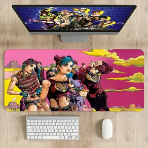 JoJo's Bizarre Adventure Mouse Pad, Anime Desk Mat Gaming Accessories, Jojo Character Desk Decor, Gift for Anime Lovers, Otaku Setup