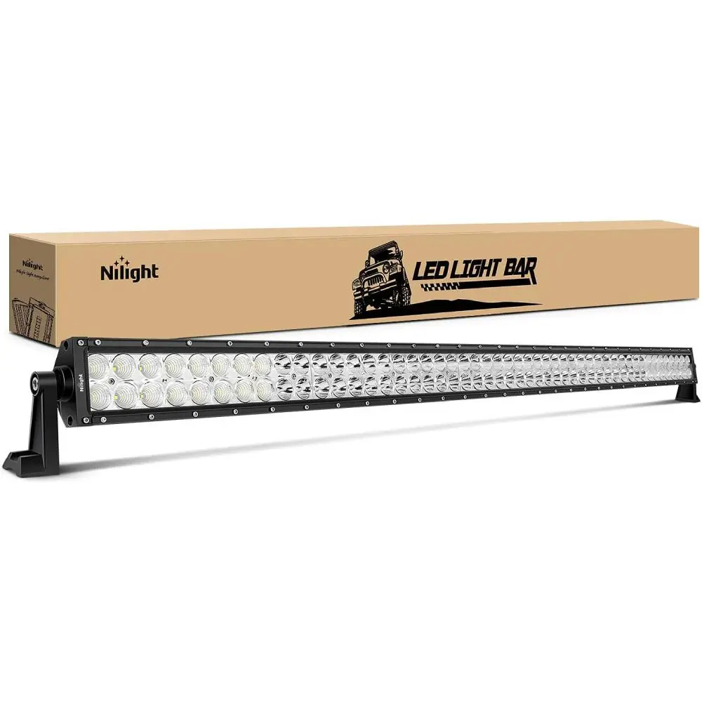 Nilight 52Inch 300W High Power Output Spot-Flood Combo LED Light Bar, Off-Road Compatible Driving/Work Lamp for Trucks, Jeeps, Driving Lights, Light Bar Car