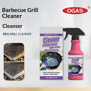 BBQ Grill Cleaner Spray, 120ML Strong Degreaser, Removes Charcoal Residue, Quick Clean for Heavy Dirt, Effective Cleaning Agent
