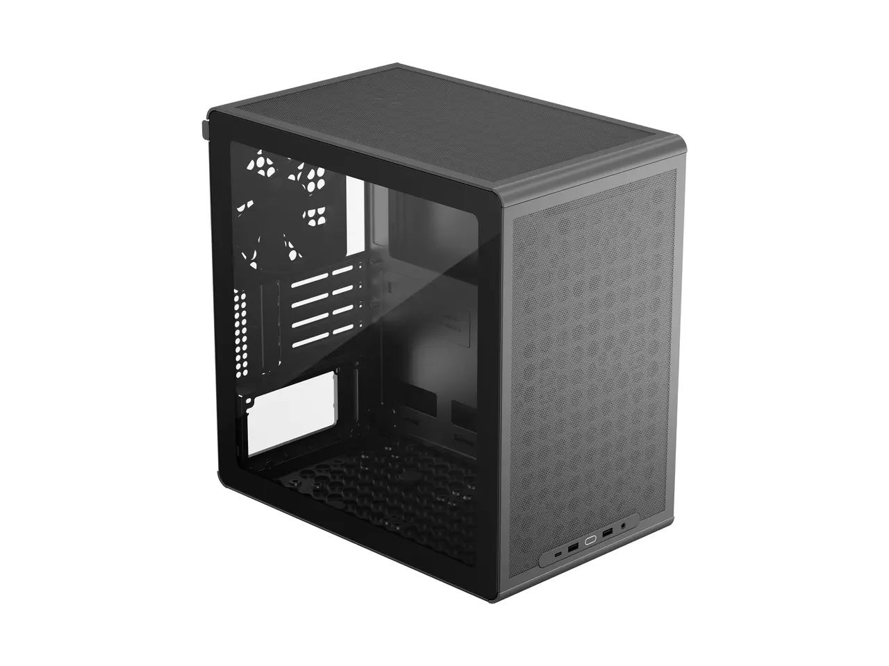 Cooler Master Q300L V3 Micro-ATX PC Case, High Airflow, Tempered Glass 366mm Graphics Card Support, 240mm AIO Support, Micro-ATX Motherboard, Magnetic Dust Filters, Customizable Modular I/O Panel