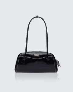 Nyra Black Iconic Bowler Bag