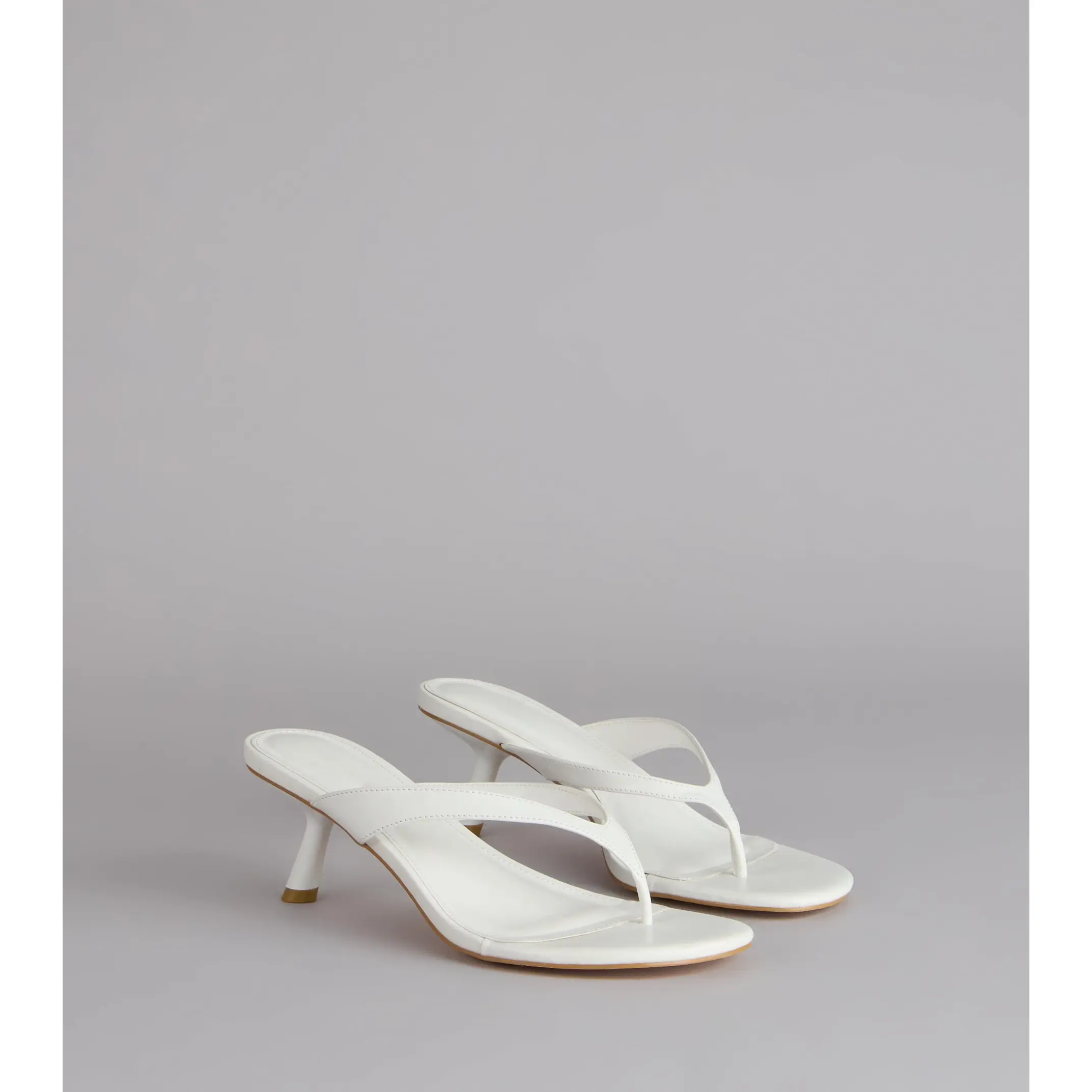 Exactly The Vibe Thong Kitten Heels