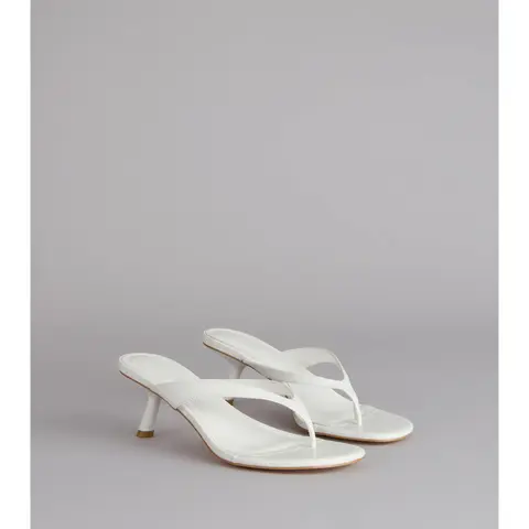 Exactly The Vibe Thong Kitten Heels