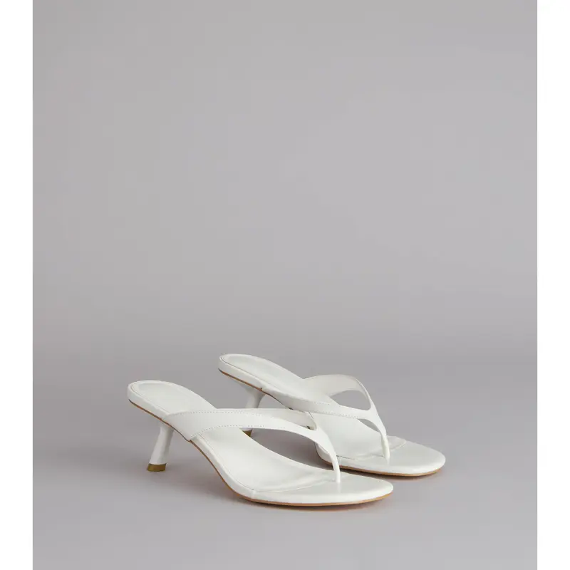 Exactly The Vibe Thong Kitten Heels