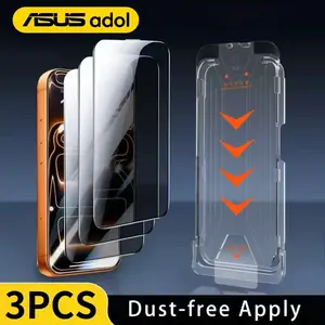 Asus 3PCS Screen Protector for iPhone 16/15/14/13/12 Pro Max Dust Free Bubble Free Precise Fit High Definition Privacy 3 Pcs+1 Reusable Cabin