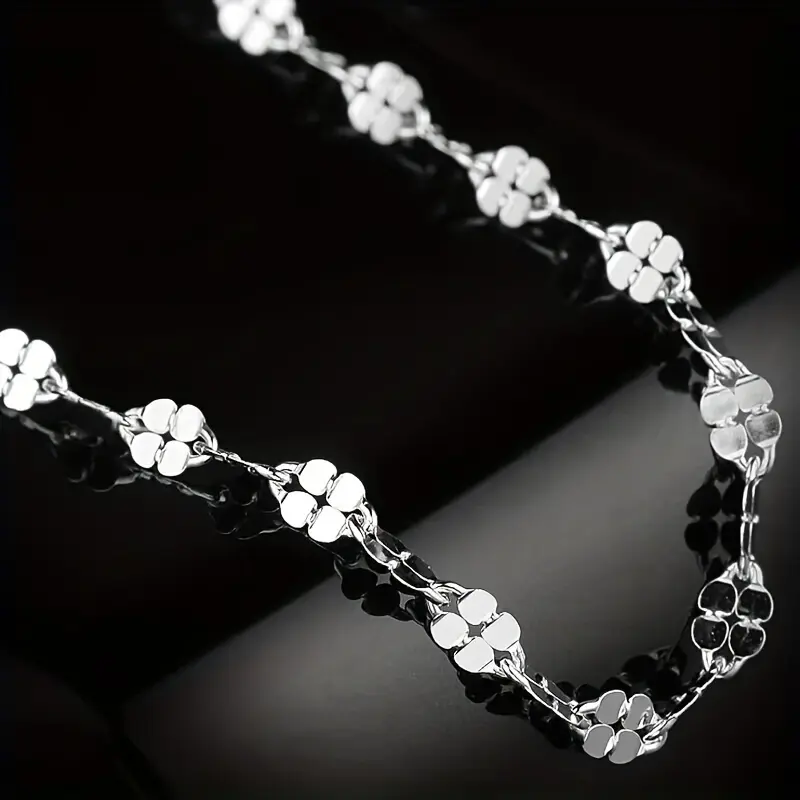 Women's 925 Sterling Silver Hypoallergenic Collarbone Necklace - Simple Design for Parties, Perfect Gift Option